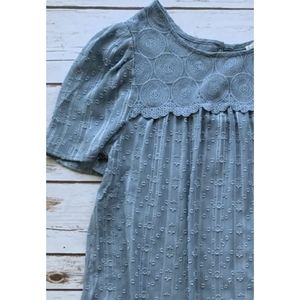 NEW Crochet Trim Woven Blouse
